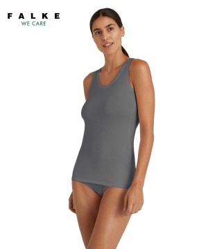 Bras & Tops Falke Top Round-neck Daily ClimaWool Damskie Szare | HCZNYX-178