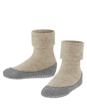 House Socks & Slippers Falke Cosyshoe Minis Slippers Dziecięce Beżowe | CYVKDZ-374