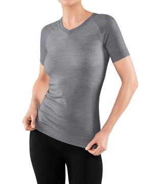 Koszula Z Krótkim Rękawem Falke T-Shirt Wool-Tech Light Damskie Szare | KWGNBJ-126