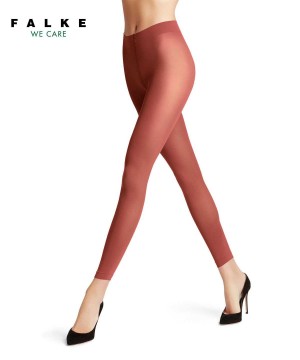 Legginsy Falke Pure Matt 50 DEN Leggings Damskie Czerwone | HBVOYM-043