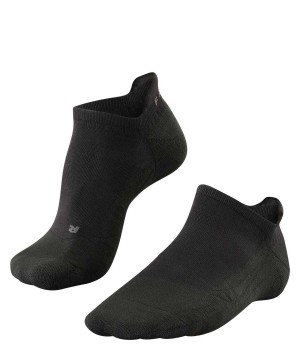 No Show Socks Falke GO2 Invisible Golf Invisibles Męskie Czarne | LDFYMU-869