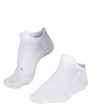 No Show Socks Falke GO5 Invisible Golf Invisibles Męskie Białe | NDBQEK-721