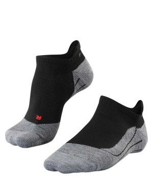 No Show Socks Falke TK5 Wander Invisible Trekking Invisibles Męskie Czarne | HBYUFZ-629