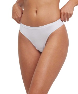 Panties & Slips Falke 2-Pack Thong Daily Comfort Damskie Białe | TULQFA-358