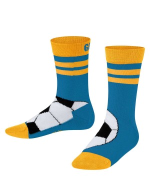 Skarpetki Falke Active Soccer Socks Dziecięce Niebieskie | WVOEIL-839