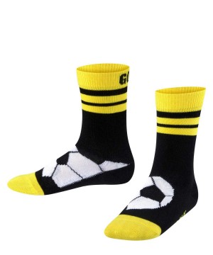 Skarpetki Falke Active Soccer Socks Dziecięce Czarne | GQOXED-364