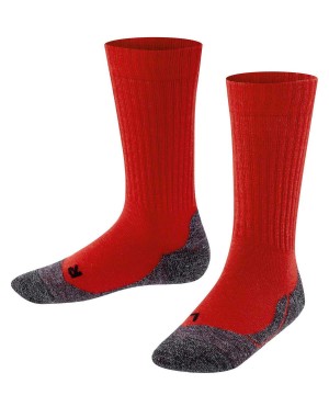 Skarpetki Falke Active Warm Socks Dziecięce Czerwone | SKLIDA-513