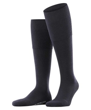 Skarpetki Falke Airport Plus Knee-high Socks Męskie Niebieskie | GASTNF-376