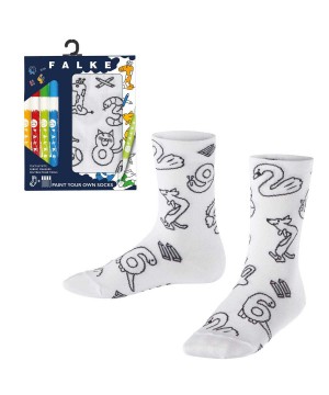 Skarpetki Falke Animal Number Paint Set Socks Dziecięce Białe | VOUQHE-129