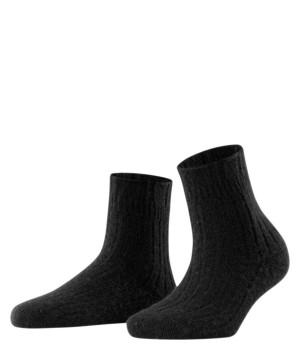 Skarpetki Falke Bedsock Rib House socks Damskie Czarne | OIHGJK-037