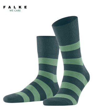 Skarpetki Falke Block Stripe Socks Damskie Zielone | NUMCOT-913