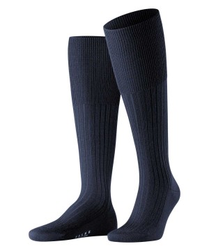 Skarpetki Falke Bristol Pure Knee-high Socks Męskie Niebieskie | OSWQTU-876