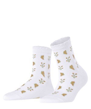 Skarpetki Falke Bucolic Short sock Damskie Białe | ZDUWTV-534