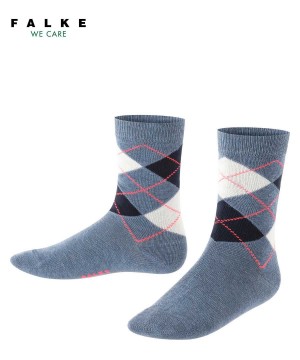 Skarpetki Falke Classic Argyle Socks Dziecięce Niebieskie | RKXJLG-924