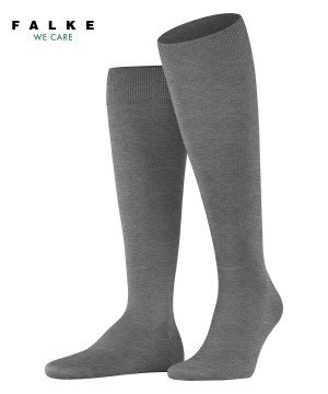 Skarpetki Falke ClimaWool Knee-high Socks Męskie Szare | PGWAZE-857