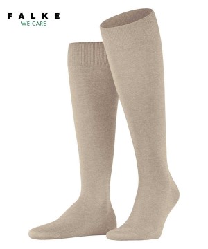 Skarpetki Falke ClimaWool Knee-high Socks Męskie Beżowe | HRIGPQ-763