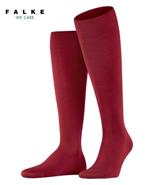 Skarpetki Falke ClimaWool Knee-high Socks Męskie Czerwone | QASIWV-421