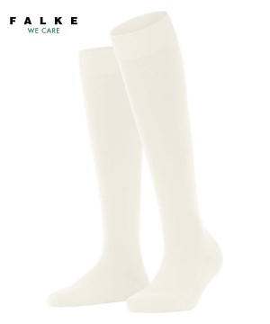 Skarpetki Falke ClimaWool Knee-high Socks Damskie Białe | LEQGTR-426