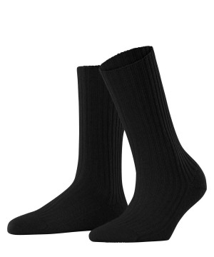 Skarpetki Falke Cosy Wool Boot Socks Damskie Czarne | RQLOWE-430