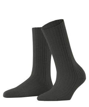 Skarpetki Falke Cosy Wool Boot Socks Damskie Zielone | ZQSJUV-293