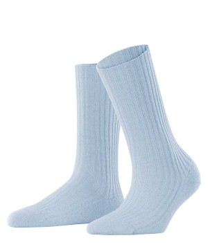 Skarpetki Falke Cosy Wool Boot Socks Damskie Niebieskie | KUIXBO-013