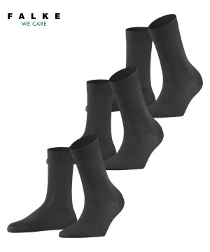 Skarpetki Falke Cotton Touch 3-Pack Socks Damskie Szare | QJZFSO-798