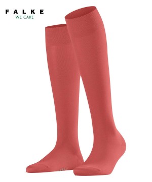 Skarpetki Falke Cotton Touch Knee-high Socks Damskie Czerwone | OHGIYT-981