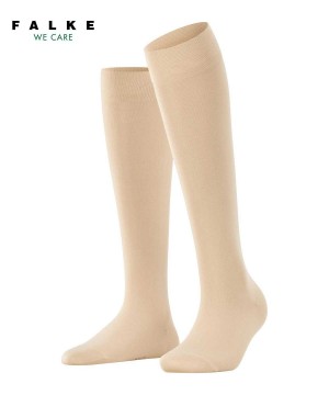 Skarpetki Falke Cotton Touch Knee-high Socks Damskie Beżowe | YKBDHV-053