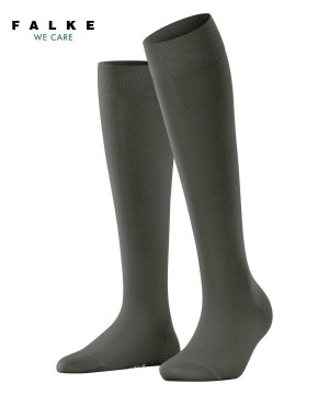 Skarpetki Falke Cotton Touch Knee-high Socks Damskie Zielone | CVBHTL-546