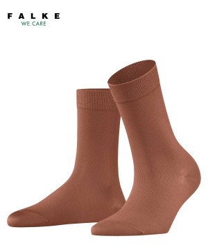 Skarpetki Falke Cotton Touch Socks Damskie Brązowe | NSBROF-139