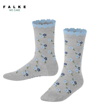 Skarpetki Falke Ditsy Flowers Socks Dziecięce Szare | LEHJUY-427