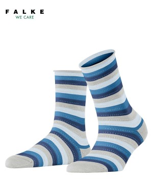 Skarpetki Falke Dopamine Stripe Socks Damskie Szare | AHKMPR-569