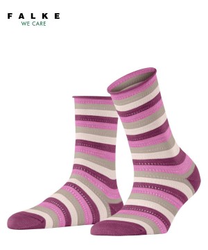 Skarpetki Falke Dopamine Stripe Socks Damskie Fioletowe | RGYUVL-578