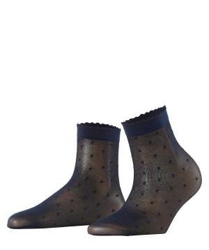 Skarpetki Falke Dot 15 DEN Ankle socks Damskie Niebieskie | TIULGB-095