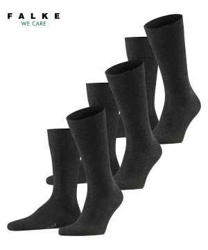 Skarpetki Falke Family 3-Pack Socks Męskie Szare | UHDVWQ-893