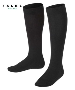 Skarpetki Falke Family Knee-high Socks Dziecięce Czarne | SZAMXK-592