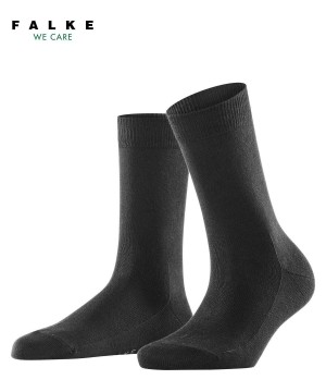 Skarpetki Falke Family Socks Damskie Czarne | JVBAOC-436