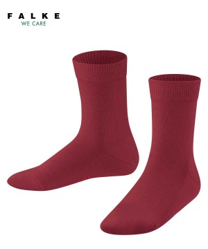 Skarpetki Falke Family Socks Dziecięce Czerwone | ULYGTZ-403