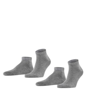 Skarpetki Falke Happy 2-Pack Sneaker socks Męskie Szare | TEJNIA-240