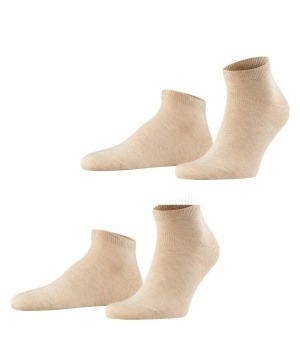 Skarpetki Falke Happy 2-Pack Sneaker socks Męskie Beżowe | VAJQWE-375