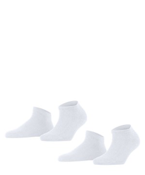 Skarpetki Falke Happy 2-Pack Sneaker socks Damskie Białe | CGADVP-891