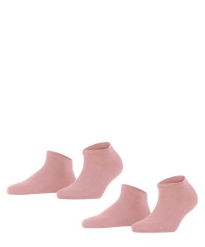 Skarpetki Falke Happy 2-Pack Sneaker socks Damskie Różowe | QYSADR-932