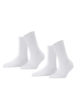 Skarpetki Falke Happy 2-Pack Socks Damskie Białe | QITCLJ-310