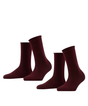 Skarpetki Falke Happy 2-Pack Socks Damskie Czerwone | KBVOCZ-235