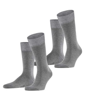 Skarpetki Falke Happy 2-Pack Socks Męskie Szare | IMGQFO-753