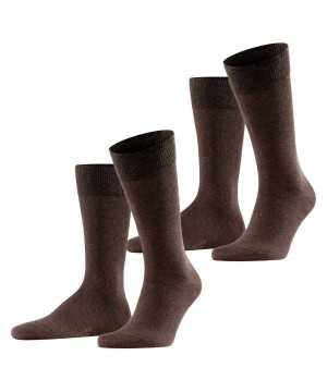 Skarpetki Falke Happy 2-Pack Socks Męskie Brązowe | OLDVQK-073