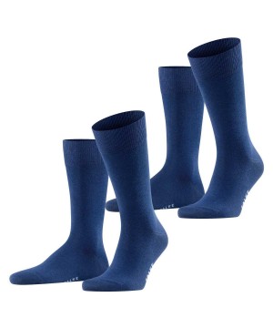 Skarpetki Falke Happy 2-Pack Socks Męskie Niebieskie | JPTGCD-593