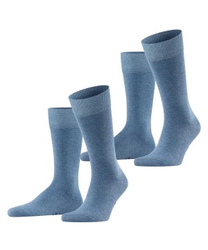 Skarpetki Falke Happy 2-Pack Socks Męskie Niebieskie | MHZPLX-143