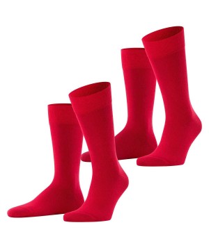 Skarpetki Falke Happy 2-Pack Socks Męskie Czerwone | SRXKTH-462