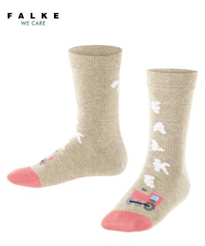 Skarpetki Falke Happy Locomotive Socks Dziecięce Beżowe | XGPTWE-697